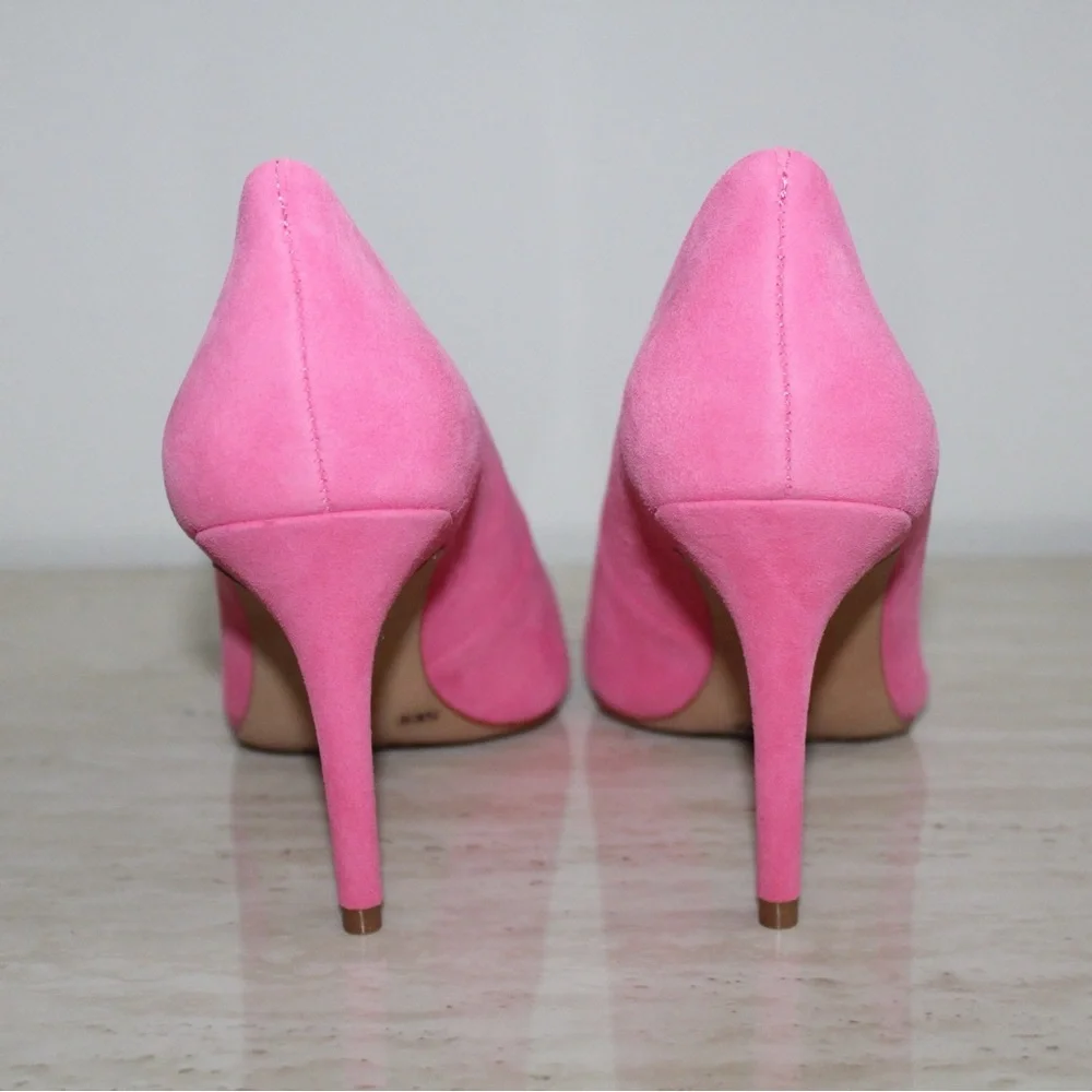 Vince Camuto Ankia Soft Pink Suede Pump Heels - Picture 14 of 16